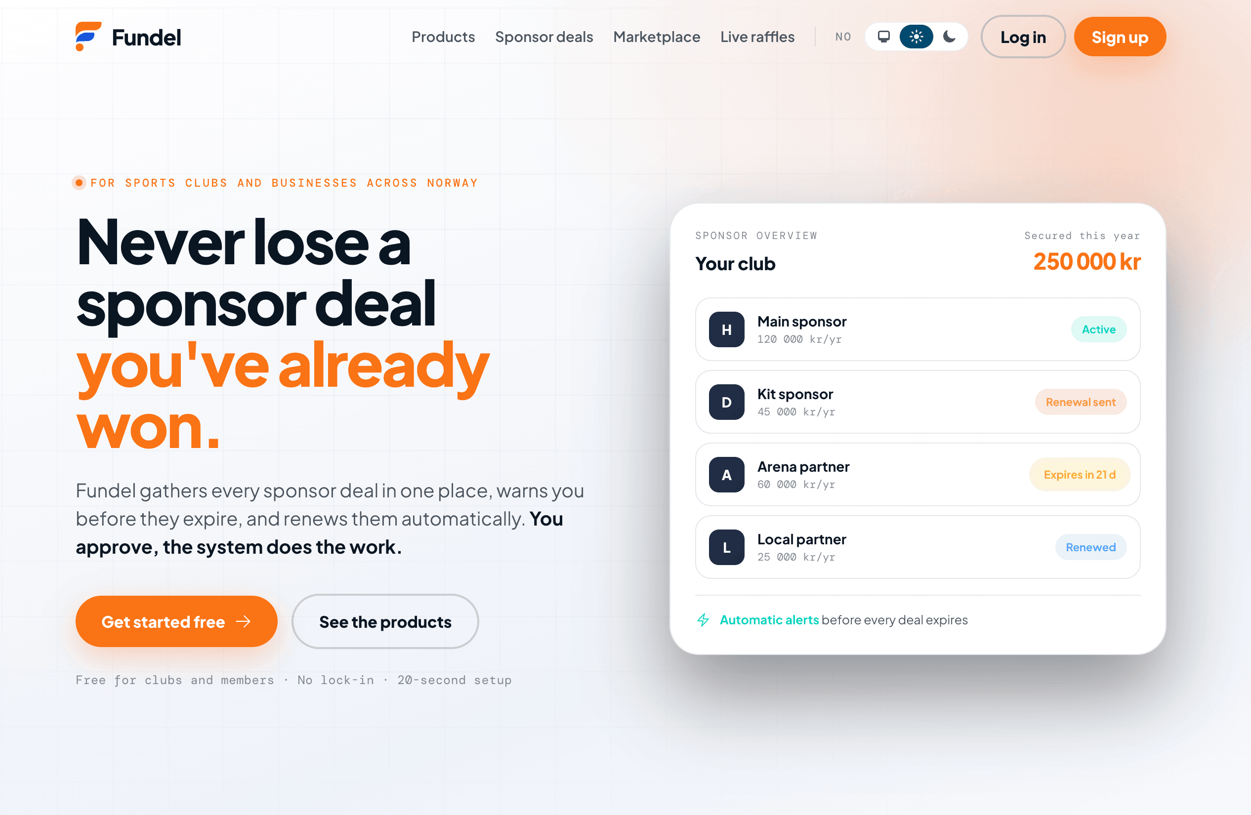 Fundel — Digital operations and fundraising for Norwegian sports clubs.